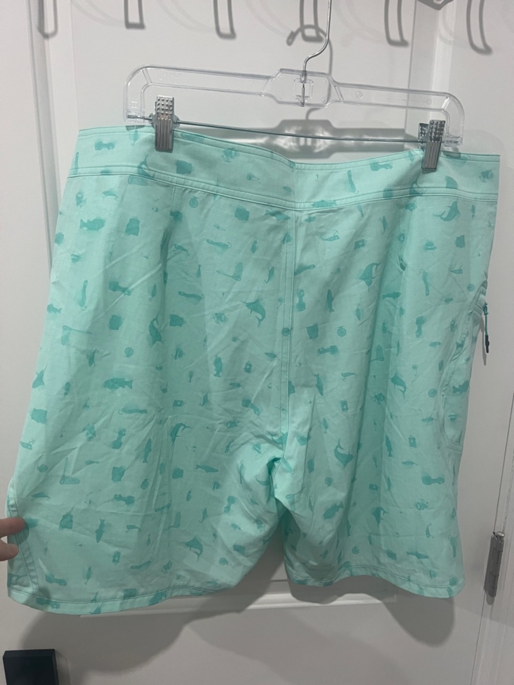 Under Armour Tide Chaser Aqua Fish Print Board Shorts Size 40 NWT - Picture 7 of 8